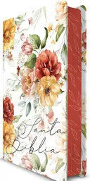 BIBLIA RVR 1960 LETRA GRANDE TAMAÑO MANUAL TAPA DURA FLORES ROSADAS Y CANTOS PINTADOS - REINA VALERA REVISADA 1960